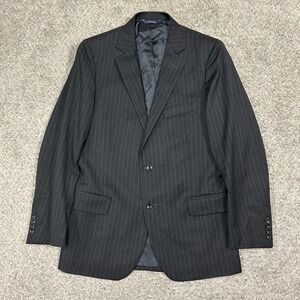 Brooks Brothers Blazer 1818 Fitzgerald 40R Gray Pinstripe Wool Estrato Trabaldo